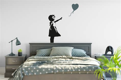 Banksy Girl Balloon Wall Sticker Popular Banksy Wall Stickers