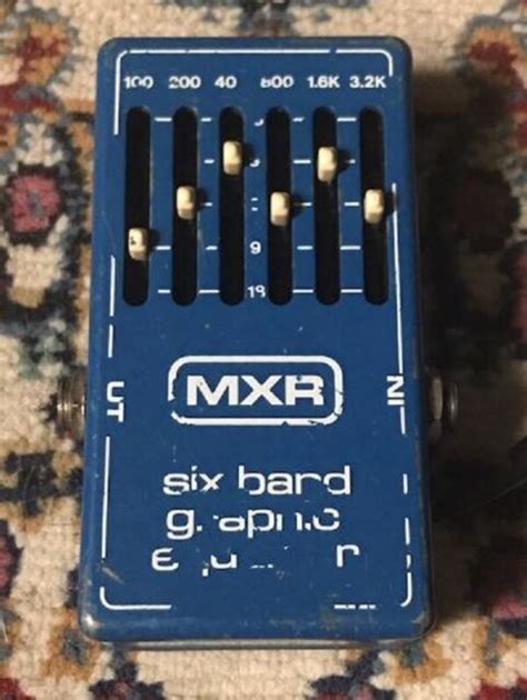 Vintage Blue Box Mxr Six 6 Band Graphic Equalizer Eq Dimebag Darrell