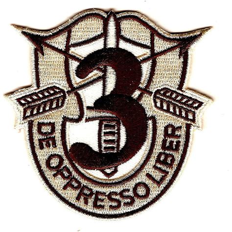 3rd Special Forces Group Crest Black 3 Patch Special Forces Patches