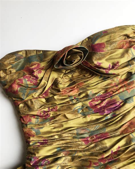 1980s Emanuel Ungaro Parallele Ruched Floral Printed Etsy