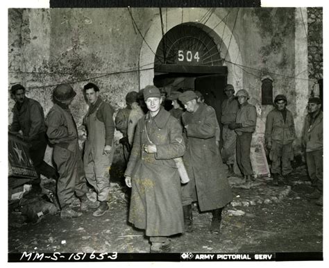 Germans Who Surrendered Are Overseen By Us Troops Italy 1943 The