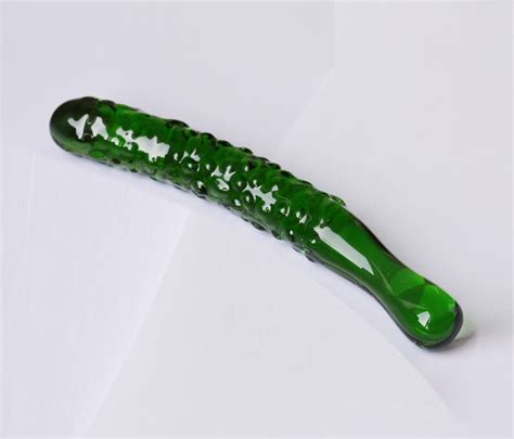 8 Cucumber Glass Dildo Green Wand Sex Toy Eggplant Etsy