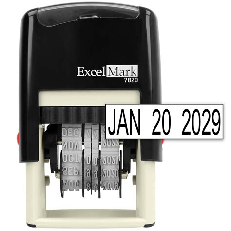 Buy Excelmark 7820 Self Inking Rubber Date Stamp Great For Shipping