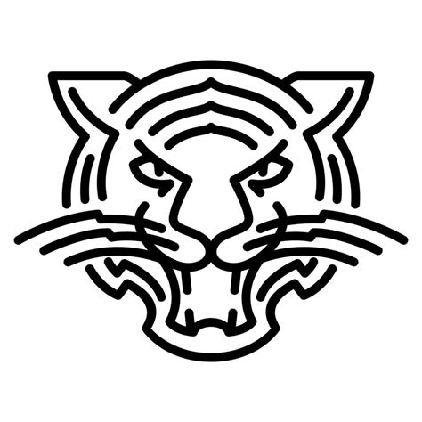Lineart Tiger Head Logo Illustration 10942326 Vector Art At Vecteezy