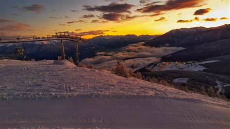 Sunset At A Mountain In South Tyrol Europe