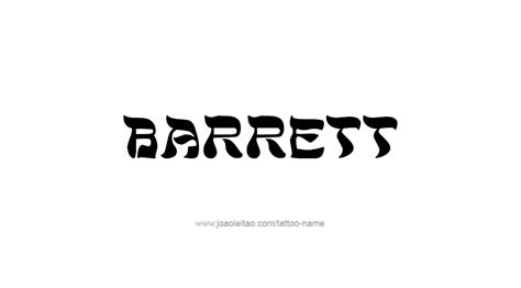 Barrett Name Tattoo Designs
