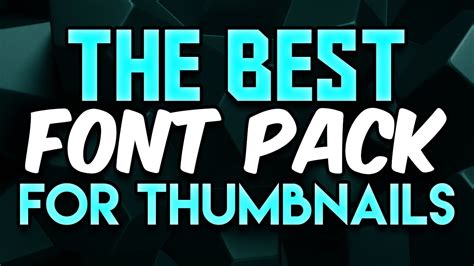 The BEST FONTS For Thumbnails YouTube