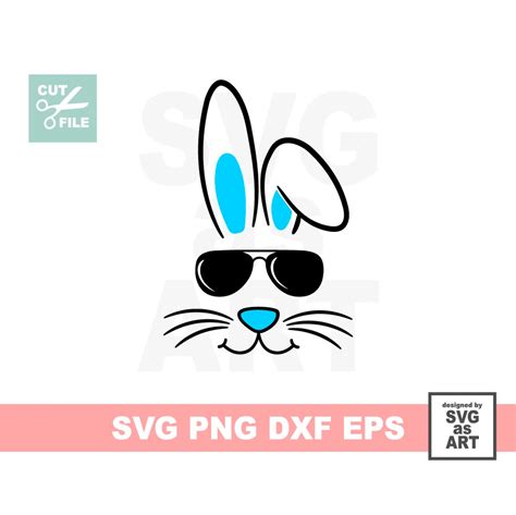 Cool Bunny With Sunglasses SVG Kids Easter SVG. Boys Easter | Etsy