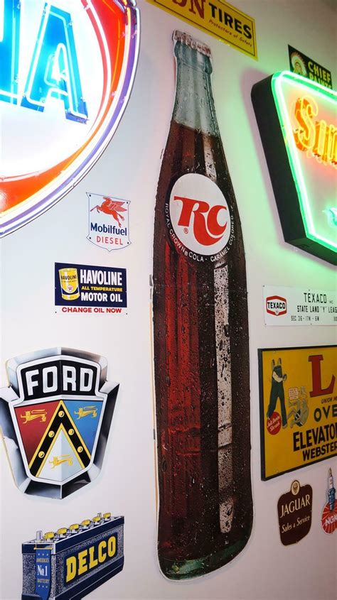 Incredible sale starts at royal crown cola! Amazing large Royal Crown Cola single-sided die-cut tin bott