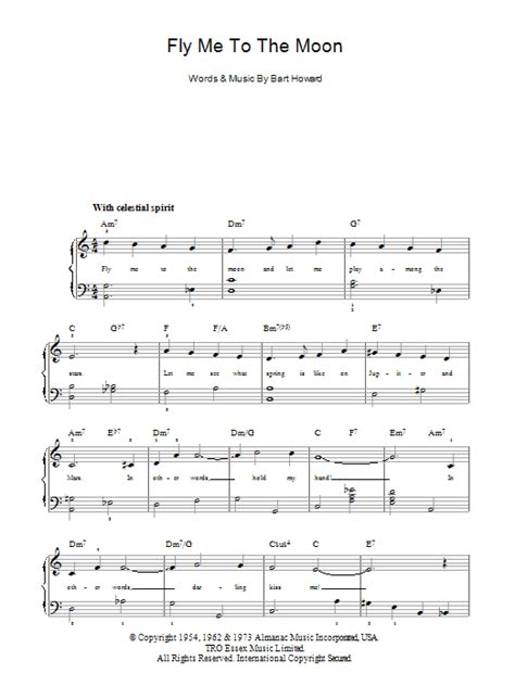 Fly Me To The Moon In Other Words Sheet Music Direct