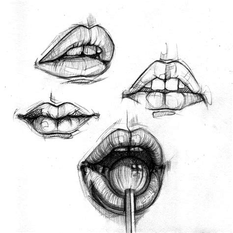 Pin By Naomi Quarin On Dibujos A Lápiz Lips Sketch Cool Art Drawings