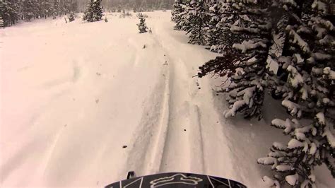 Snowmobile Crash Hit Buried Tree Gopro Hd Youtube