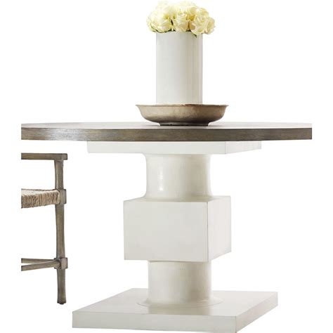 Great savings & free delivery / collection on many items. Leonara Coastal White Pedestal Rustic Round Wood Dining Table