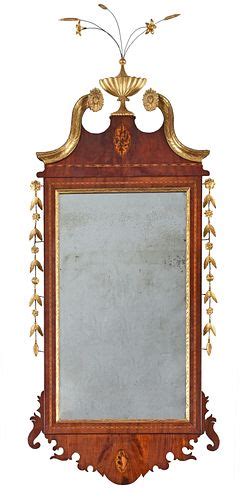 American Federal Inlaid Parcel Gilt Mahogany Mirror Sold At Auction On