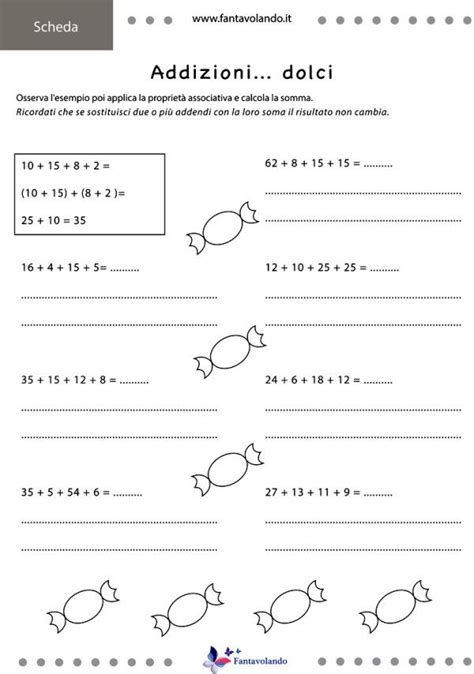 Le Propriet Dell Addizione Classe Terza Fantavolando Le Idee Della Scuola Scuola Schede