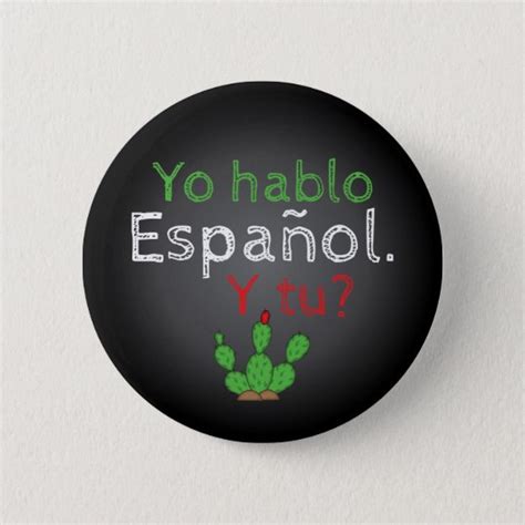 Yo Hablo Español Button Pin Botón