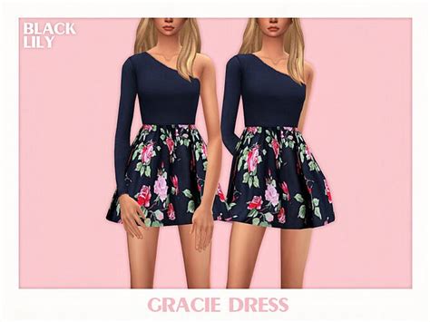 Gracie Dress By Black Lily At Tsr Sims 4 Updates