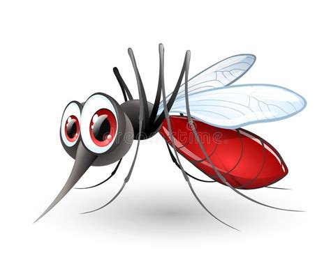 Funny Mosquito Cartoon Flying Insects Stock Vector Illustration Of
