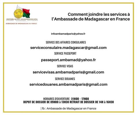 Suite à La Maintenance Ambassade De Madagascar En France