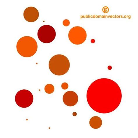 Random Circles In Red Color Public Domain Vectors
