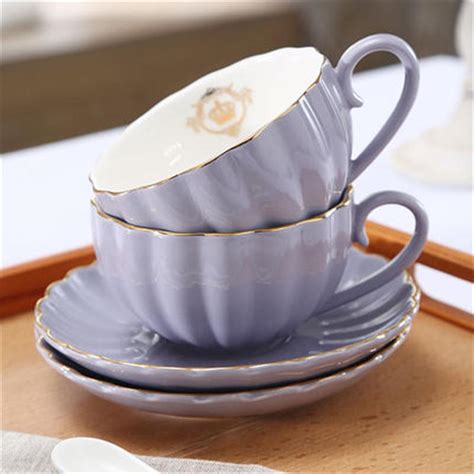 Cappuccino cups are similar to coffee cups or teacups, only they're larger and have a wider opening at the rim. Coffee cup and Saucer Set European style ceramic simple ...