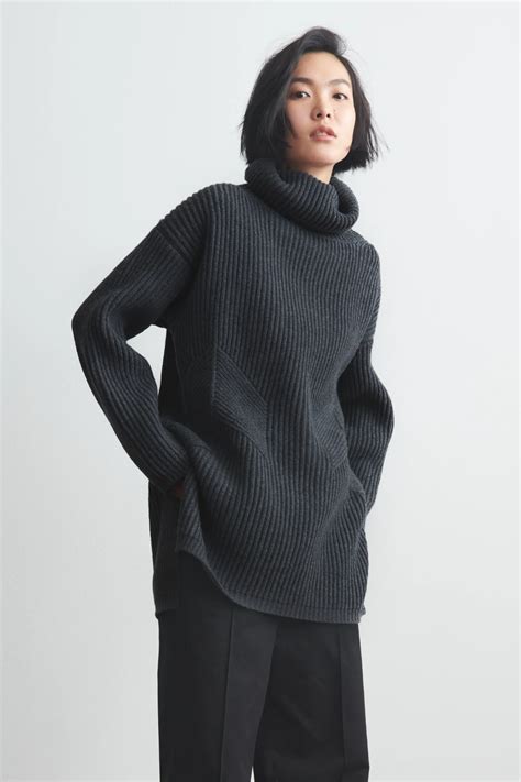 Chunky Turtleneck Sweater Charcoal — Thakoon Chunky Turtleneck