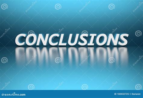 Word Conclusions On Blue Background Stock Illustration Illustration