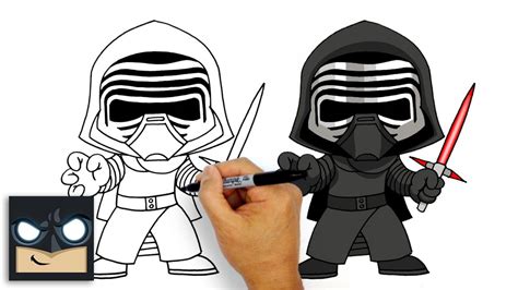 How To Draw Star Wars Kylo Ren Youtube