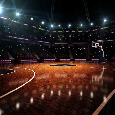 Premium Photo Basketball Court Sport Arena 3d Render
