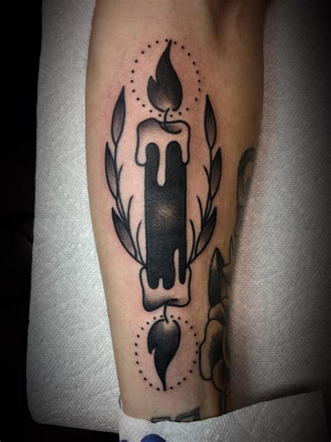 Traditional Candle By Dylan Talbert Davenport Tattoos