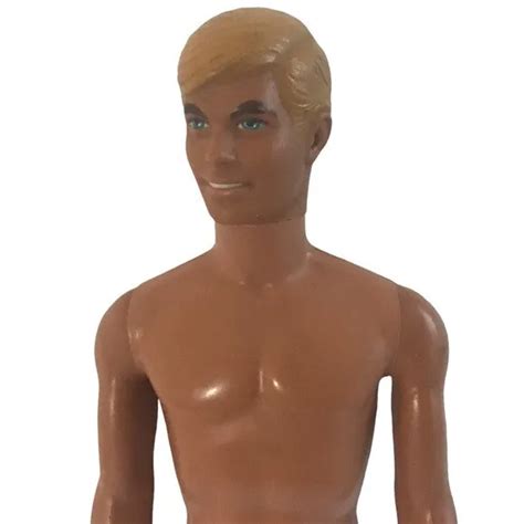VINTAGE MALIBU KEN 1960s Doll Barbie Sun Tan Beach Blond Molded Hair