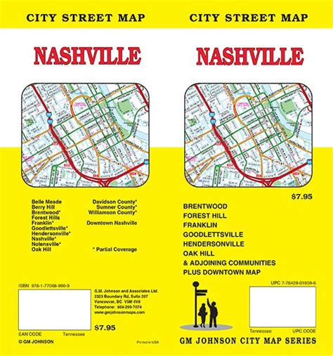 Nashville Tennessee Street Map Gm Johnson Maps