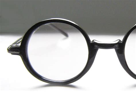 Vintage 80s Round Black Eyeglass Frames