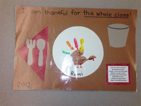 Thanksgiving Placemats We Made These In Our 2s Class This Year As A