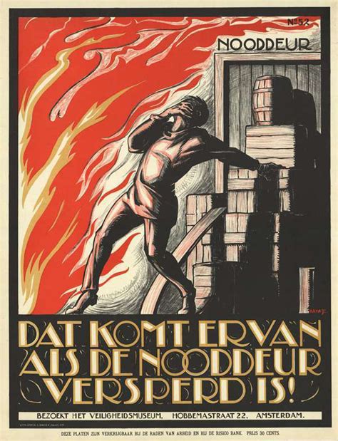 These Vintage Dutch Safety Posters Illustrate The Jobsite And Shop As The Lairs Of Lurking Monsters