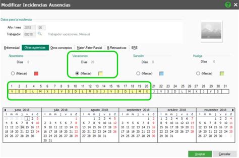 Cómo gestionar vacaciones en nómina mensual en NominaPlus Flex Sage