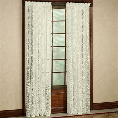Luxurious Old World Style Lace Window Curtain Panel 58wx84l White Or Cream