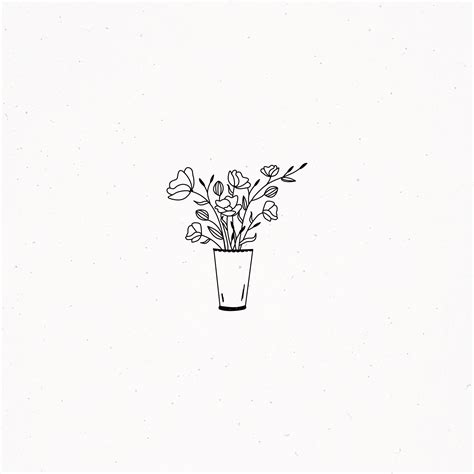 Aesthetic Minimalist Simple Flower Drawing Wordblog
