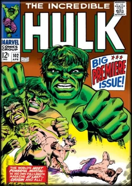 Marvels The Incredible Hulk Comic Cover 102 Comic Art Refrigerator