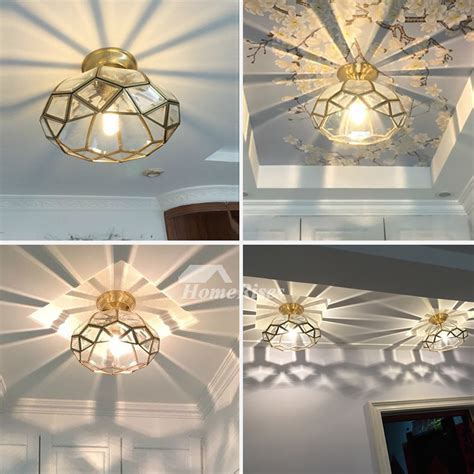 Remove the existing light fixture. Bathroom Ceiling/Pendant Lights Semi Flush Glass Shade ...