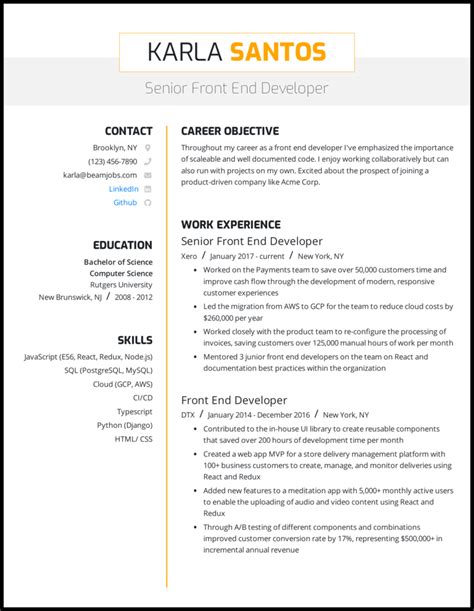 After going through the content such as the summary 6+ merchandiser resume template. Sample Resume Of Front End Developer For Freshers : Front End Developer Resume Example Guide 20 ...