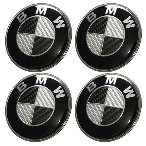 Bmw Carbon Fiber Emblem Badge Set 7pcs Fits Most Model
