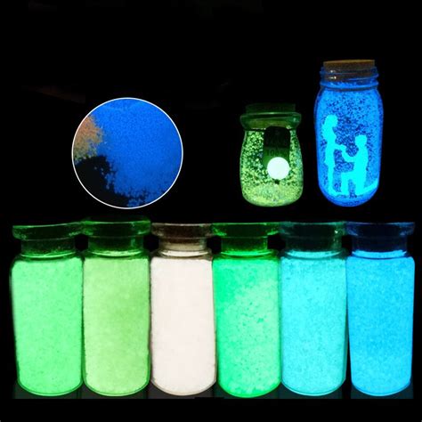 Colorful Fluorescent Luminous Particles Glow Pigment Bright Glow Sand