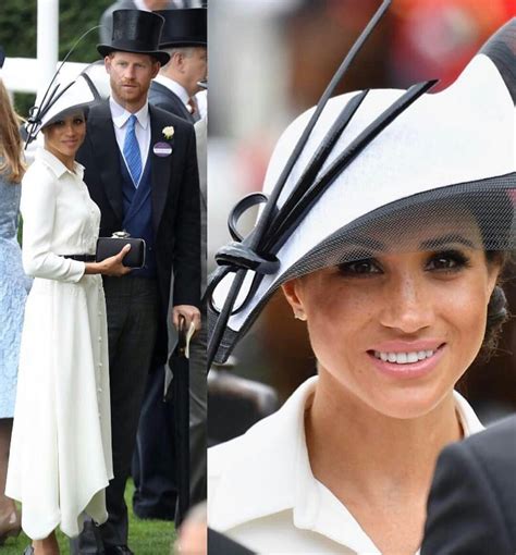 meghan markle makes her debut wearing a givenchyofficial dress at royalascotday with prince