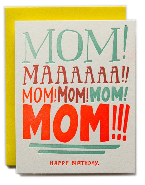 Mom Happy Birthday Ladyfingers Letterpress