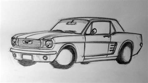 1966 Ford Mustang Sketch Youtube