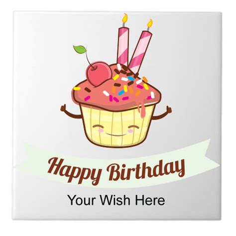 Buy personalised christmas greeting cards online in malaysia with premium quality printing. Happy Birthday Card - Ceramic Tiles (Square) | Malaysia | 3054