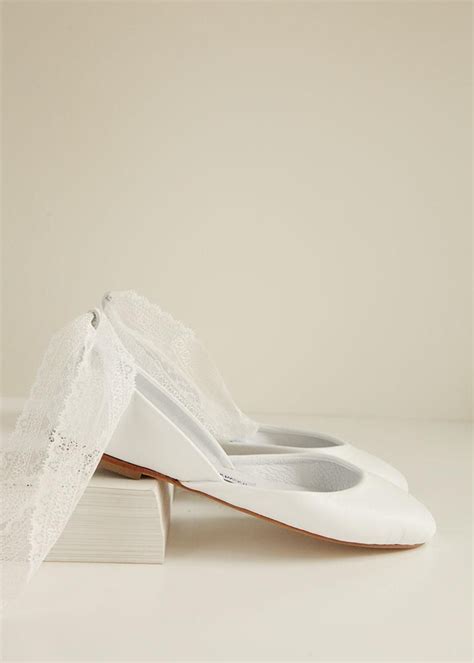 White With French Lace Thewhiteribbon Bridal Ballet Flats Ballet
