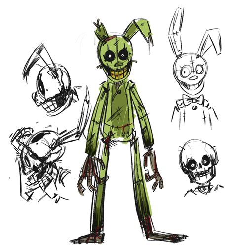 Stylized Springtrap Sketch Fivenightsatfreddys