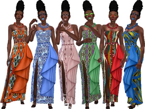 The Sims Resource Dress Split Recolor African